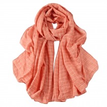 Grid Scarves Winter Warm Female Scarves Infinity scarf/shawl,Orange