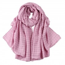 Grid Scarves Winter Warm Female Scarves Infinity scarf/shawl,Purple