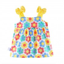 Baby Girl's Cotton Clothes Sleeveless Summer Vest With Bow,Flower
