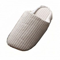 Unisex home skid resistance soft sole Slipper, stripe,cream-coloured