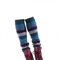 Women Lady Fashion Leg Warmers Knit legging,stripe,Jasper