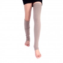Women Lady Fashion Leg Warmers Knit legging,plush,Light khaki