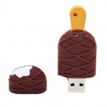 Lovely StripeChocolate Popsicle USB 2.0 Flash Drive Memory Stick/Disk 16GB Brown
