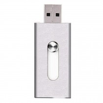 16GB Double Plug Iphone/Ipad/PC USB Flash Drive Dual-Purpose Memory Stick Silver