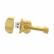 Bamboo Wooden Guitar Design USB 2.0 Flash Drive Memory Stick Memory Disk 8GB