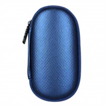 Oval Earphone/Cable Organizer Carrying Case Earphone Storage Bag, Blue