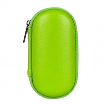 Oval Earphone/Cable Organizer Carrying Case Earphone Storage Bag, Green
