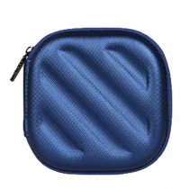 Square Earphone/Cable Organizer Carrying Case Earphone Storage Bag, Blue
