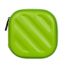 Square Earphone/Cable Organizer Carrying Case Earphone Storage Bag, Green