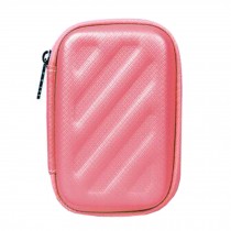 Rectangle Earphone/Cable Organizer Carrying Case Earphone Storage Bag, Pink
