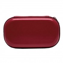 PU Leather Earphone/Cable Organizer Carrying Case Earphone Storage Bag, Red
