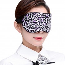 Adjustable Silk Eye Mask Sleep Mask Eye-shade Sleeping Relax Lens Hood Leopard