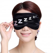 Sleeping Eye Mask Silk Sleep Mask Eye-shade BreatheFreely Aid-sleeping ZZZ Black