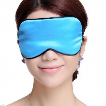 Sleeping Eye Mask Silk Sleep Mask Eye-shade BreatheFreely Aid-sleeping Blue