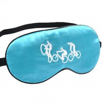 Sleeping Eye Mask Silk Sleep Mask Eye-shade BreatheFreely Aid-sleeping Bike Blue