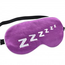 Sleeping Eye Mask Silk Sleep Mask Eye-shade Breathe-Free Aid-sleeping ZZZ Purple