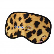 Elegant Silk Sleeping Eye Mask Sleep Mask Eye-shade Aid-sleeping,Leopard Grain,B