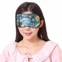 Silk Sleep Mask Breathable Eye Care Comfortable Sleep Mask Eye-shade Aid-sleeping, Flow Color