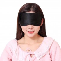 Silk Sleep Mask Breathable Eye Care Comfortable Sleep Mask Eye-shade Aid-sleeping, Black