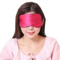 Silk Sleep Mask Breathable Eye Care Comfortable Sleep Mask Eye-shade Aid-sleeping, Rose Red