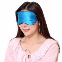 Silk Sleep Mask Breathable Eye Care Comfortable Sleep Mask Eye-shade Aid-sleeping, Sky Blue