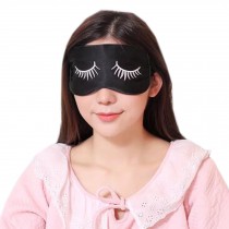 Silk Sleep Mask Breathable Eye Care Comfortable Sleep Mask Eye-shade Aid-sleeping, Black Eyelashes