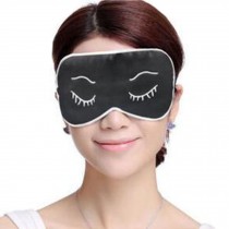 Silk Mask Breathable Eye Care Comfortable Sleep Mask Eye-shade Aid-sleeping, Black and White Eyes