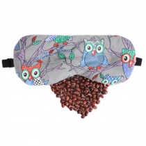 Steam Shade Sleep Mask Owl Sleep Mask Adjustable Eye Cover Soft Sleep Mask, Red Beans