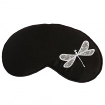 Silk Dragonfly Sleep Mask Eye Care Comfortable Sleep Mask Eye-shade Aid-sleeping, Black
