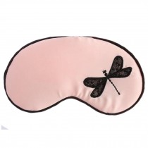 Silk Dragonfly Sleep Mask Eye Care Comfortable Sleep Mask Eye-shade Aid-sleeping, Pink