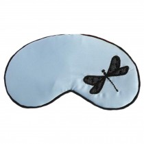 Silk Dragonfly Sleep Mask Eye Care Comfortable Sleep Mask Eye-shade Aid-sleeping, Light Blue
