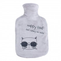 1000mL Winter Handwarmer Pocket Cute Hot-Water Bottle Water Bag Grey