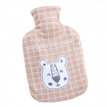 1000mL Winter Handwarmer Pocket Cute Hot-Water Bottle Water Bag Khaki C