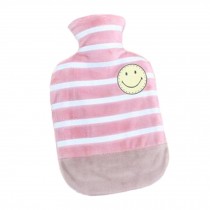 1000mL Winter Handwarmer Pocket Cute Hot-Water Bottle Water Bag Stripe Pink