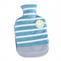 1000mL Winter Handwarmer Pocket Cute Hot-Water Bottle Water Bag Stripe Blue