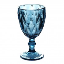 Elegant Retro Carved Wine Glasses Champagne Flutes Toasting Glasses, Blue