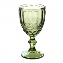 Retro Carved Wine Glasses Champagne Flutes Toasting Glasses Elegant Green