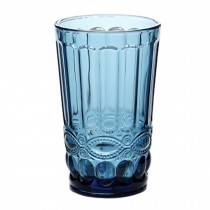 Beautiful Retro Carved Whiskey Glass Wine Cup Juice Cup, Blue