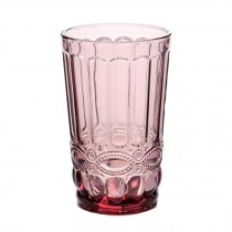 Beautiful Retro Carved Whiskey Glass Wine Cup Juice Cup, Elegant Pink