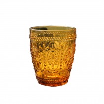 Old Fashioned Embossment Whiskey Glass Wine Cup Juice Cup,Orange