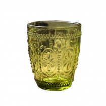 Old Fashioned Embossment Whiskey Glass Wine Cup Juice Cup,green