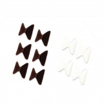 5 Pairs 2.5mm Non-slip Silicone Nose Pads for Eyeglasses Brown+Transparent