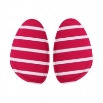 3 Pairs Girl Skid-Proof Forefoot Pads Shoe Insoles, Red Stricks