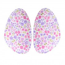 3 Pairs Girl Skid-Proof Forefoot Pads Shoe Insoles, Purple/Pink Flowers