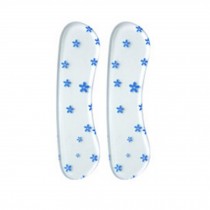 4 Pairs silicone Heel Cushions Padded Heel Liners Arch Support Blue Flower