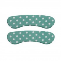 4 Pairs Heel Cushions Padded Heel Liners Heel Grips For Ladies White Dots Green