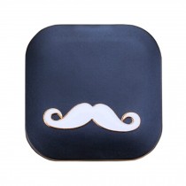 Stylish Contact Lens Case Lenses Holder Box Travel Kit Case Mustache Black