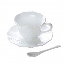 Classical Simple style Tea Cup Ceramic Coffee Mug Pure White