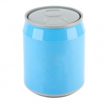 Lidded Round Cola Type Storage/Trash Basket Bin Can??blue