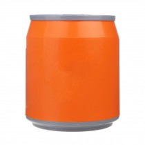 Lidded Round Cola Type Storage/Trash Basket Bin Can??Orange